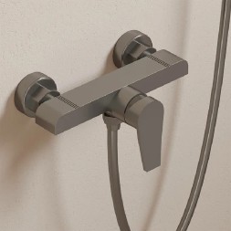 Смеситель для душа 35к ПРОФСАН ПСМ-900-4GA с душ. аксессуарами ГРАФИТ - PSM-900-4GA