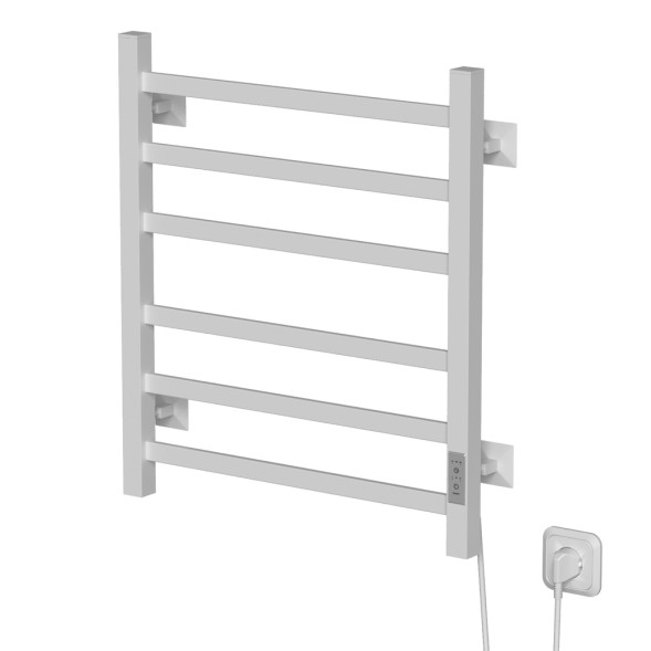 Полотенцесушитель MIXLINE TRIUMPH  60х50 (таймер, 312 Вт, 5 перекладин) электрический БЕЛЫЙ - ML-556374 
