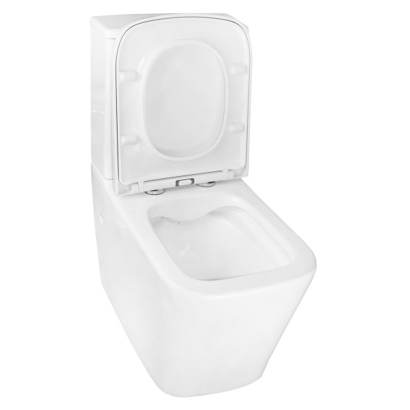 Унитаз-компакт Azario Rise 385х623х792 напольный, безободковый с быстросъемным сиденьем микролифт (AZ-68D)