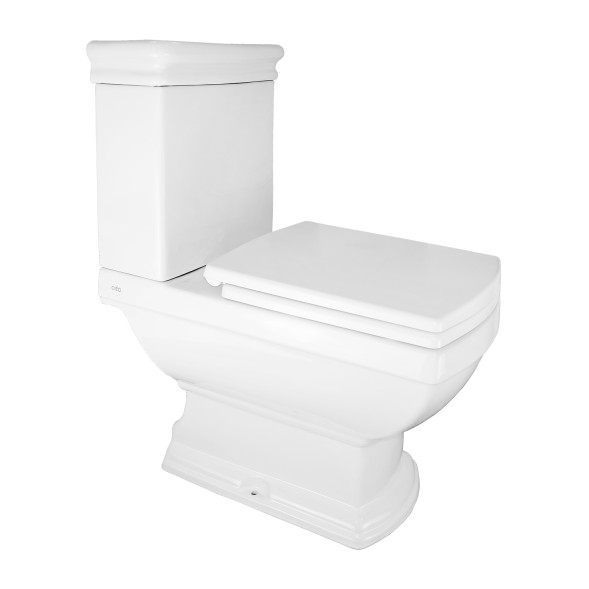 Унитаз-компакт напольный Creo Ceramique Orleans 420х670ъ790 сиденье с микролифтом, белый (OR1002+OR1003+OR1001)