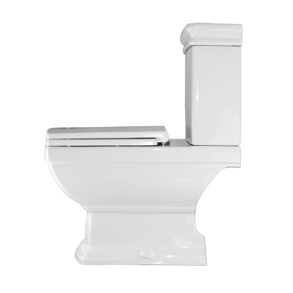 Унитаз-компакт напольный Creo Ceramique Orleans 420х670ъ790 сиденье с микролифтом, белый (OR1002+OR1003+OR1001)