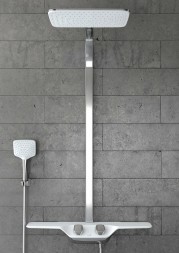 Душевая система KLUDI COCKPIT DISCOVERY  c термостатом, хром/белый (8020091-00)