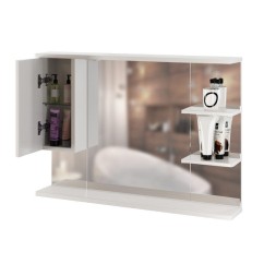 Зеркальный шкаф "ЭТЬЕН-100" левый с подсветкой (ПВХ) - 540873