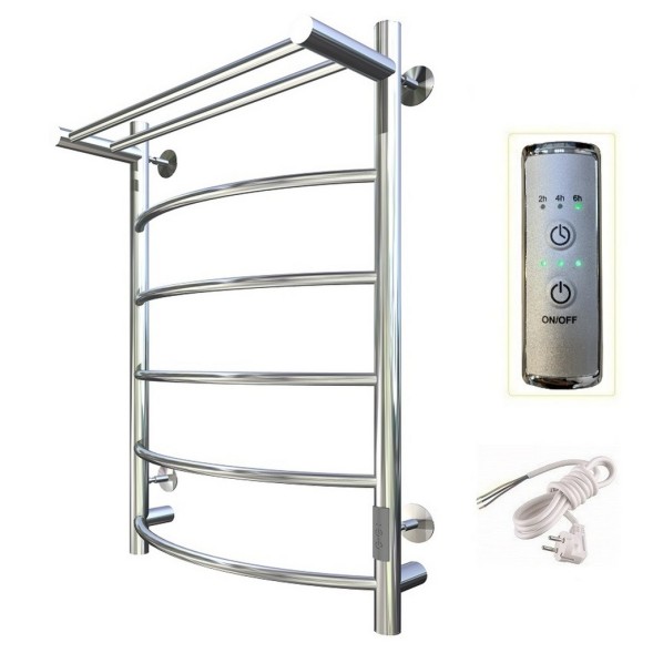 Полотенцесушитель электрический ЛЦ 80х40 7 перекл ДУГА ПОЛКА унив (скрыт подкл,таймер,351Вт) ТРУГОР - 00-00031627 