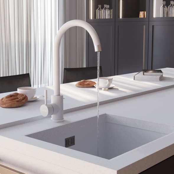 Смеситель для кухни 35к MIXLINE ML-GS15 (341) молоко высок. излив - ML-GS15 (341) 