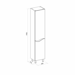 Пенал &amp;quot;Лайф-40&amp;quot; универсальный  (400*1950*300) (ПВХ) - 553035 