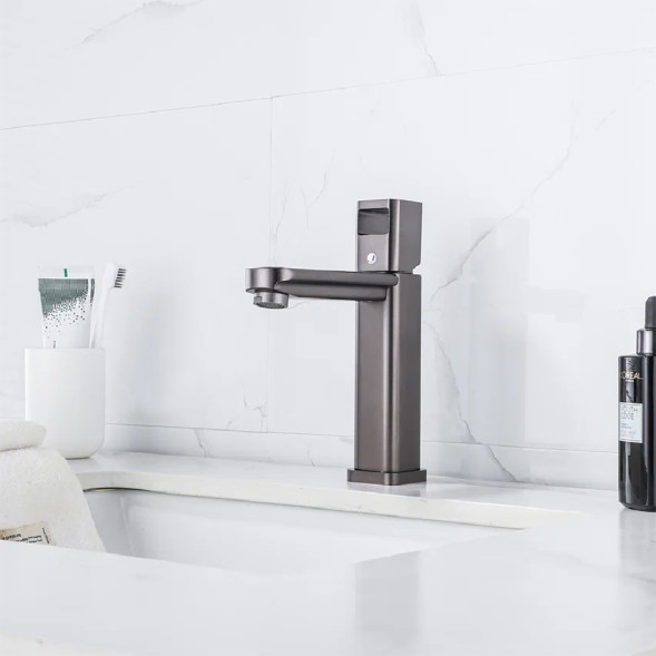 Смеситель для раковины 35к ПРОФСАН ПСМ-900-5GA литой, п/гайку ГРАФИТ - PSM-900-5GA 