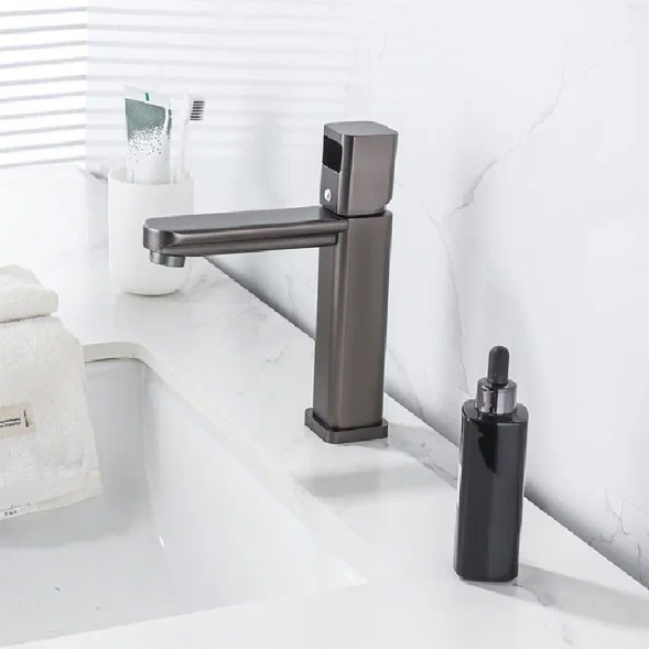 Смеситель для раковины 35к ПРОФСАН ПСМ-900-5GA литой, п/гайку ГРАФИТ - PSM-900-5GA 