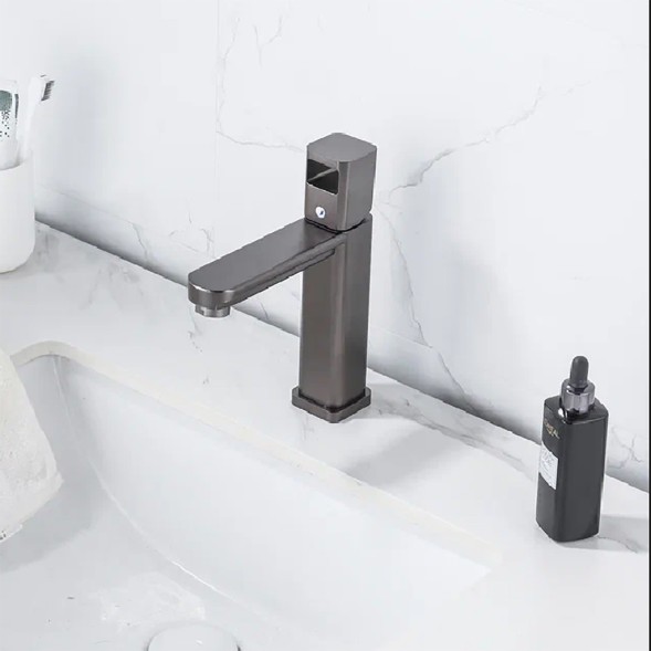 Смеситель для раковины 35к ПРОФСАН ПСМ-900-5GA литой, п/гайку ГРАФИТ - PSM-900-5GA 