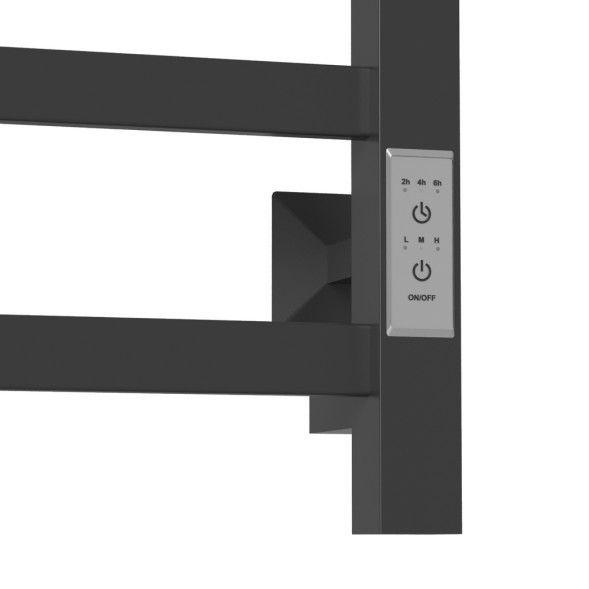 Полотенцесушитель MIXLINE TRIUMPH  60х50 (таймер, 312 Вт, 5 перекладин) электрический ЧЕРНЫЙ - ML-556375 