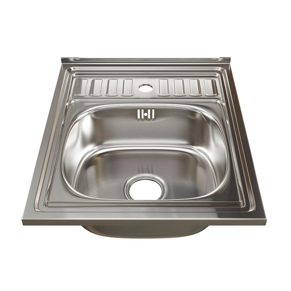 Мойка 50х60 (0,6) вып 3 1/2 MIXLINE 16см  с сифоном - 527974 