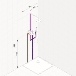 Душевая система Kludi Nova Fonte 7 in1 с термостатом, черный матовый (208313915)