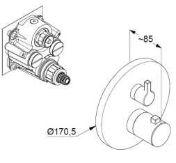 Душевая система Kludi Nova Fonte 7 in1 с термостатом, черный матовый (208313915)