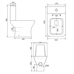 Унитаз-компакт безободковый IDDIS TORRDSEi24 "Torr"прямой вып, сиденье дюропласт,микролифт2-кн арм - TORRDSEi24