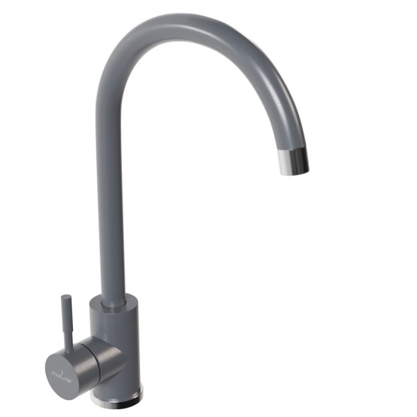 Смеситель для кухни 35к MIXLINE ML-GS15 (342) графит высок. излив - ML-GS15 (342) 