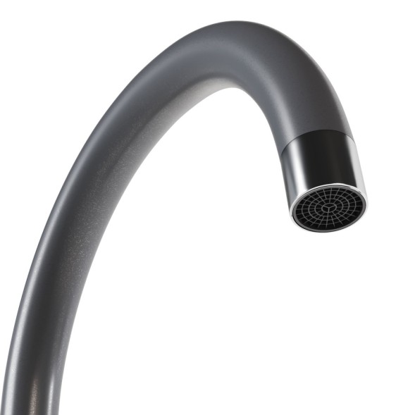 Смеситель для кухни 35к MIXLINE ML-GS15 (342) графит высок. излив - ML-GS15 (342) 