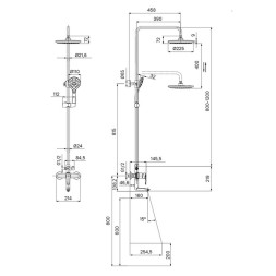 Душевая система 35к IDDIS RAYSB3Fi06 "Ray" лейка "Тропический душ", ХРОМ - RAYSB3Fi06