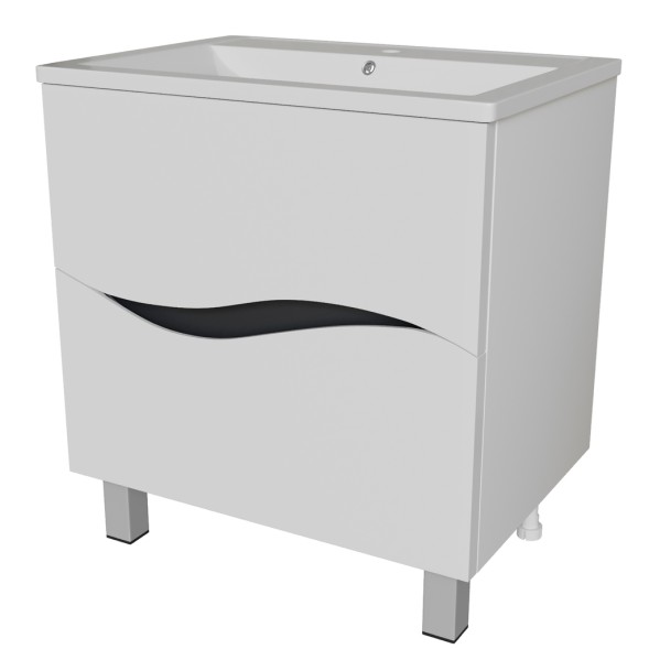 Тумба д/ванной &amp;quot;Лайф-60&amp;quot;  под раковину Марго-60 (MIXLINE) (ПВХ) - 553030 