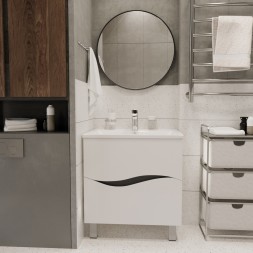 Тумба д/ванной &amp;quot;Лайф-60&amp;quot;  под раковину Марго-60 (MIXLINE) (ПВХ) - 553030 