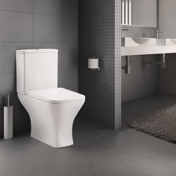 Унитаз-компакт Azario Nigel 385х616х785 напольный, безободковый, с быстросъемным сиденьем микролифт (AZ-55)