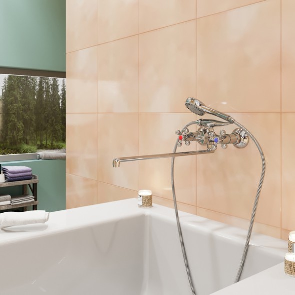 Смеситель для ванны и раковины 1/2 кер. MIXLINE ML07-02 - ML07-02 