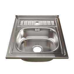 Мойка 50х60 (0,8) вып 3 1/2 MIXLINE 18см с сифоном - 527975