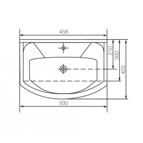 Раковина накладная &amp;quot;Элеганс-50&amp;quot; белая (Rosa) - 4620008195766 