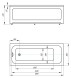 Ванна акриловая AZARIO BELLA прямоугольная 180*80 см (AV.0020180)