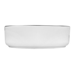 Раковина-чаша Azario 355х355х120 накладная, круглая, белый глянец/черная оконтовка (AZ-3134-BE)