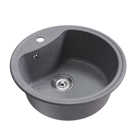Мойкa ML-GM09 КОМФОРТ круглая, графит (342), 510 мм (глуб. чаши 190) - 00-00009284 