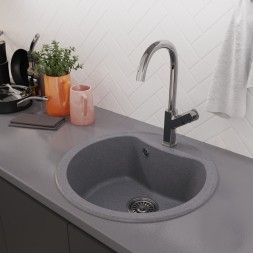 Мойкa ML-GM09 КОМФОРТ круглая, графит (342), 510 мм (глуб. чаши 190) - 00-00009284 