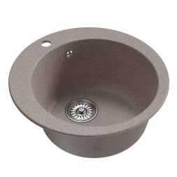 Мойкa ML-GM13 КОМФОРТ круглая, песочная (302), 495мм (глуб. чаши 200) - 00-00009324 