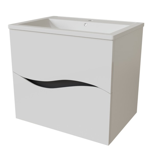 Тумба д/ванной &amp;quot;Лайф-60&amp;quot; подвесная  под раковину Марго-60 (MIXLINE) (ПВХ) - 553031 