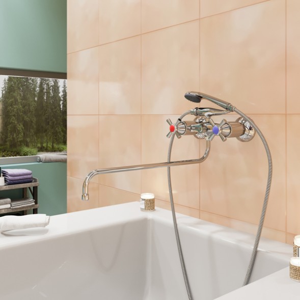 Смеситель для ванны и раковины 1/2 кер. MIXLINE ML09-02 - ML09-02 