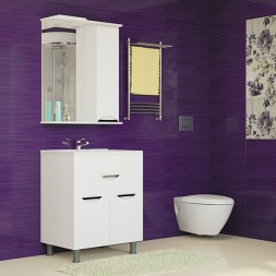 Зеркальный шкаф "ЭТЬЕН-65" правое с подсветкой (ПВХ) - 529940