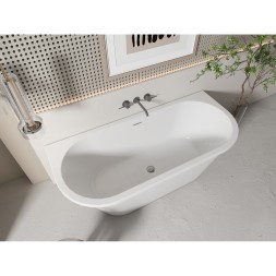Ванна акриловая Azario ELCON 1800x750x580 пристенная, в комплекте с сифоном и металлической рамой (ELC18075)