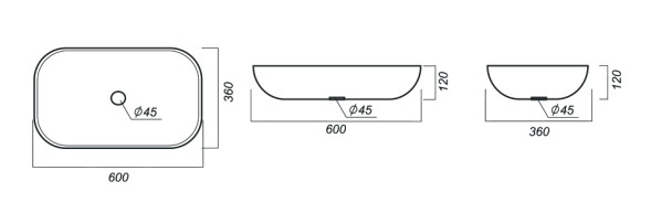Раковина Sanita Luxe INFINITY 60, белая (INFSLWB01)