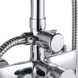 Душевая система 35к Milardo STRSB1FM06 "Stripe" лейка "Тропический душ", ХРОМ - STRSB1FM06