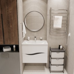 Тумба д/ванной &amp;quot;Лайф-70&amp;quot; подвесная  под раковину Марго-70 (MIXLINE) (ПВХ) - 553032 