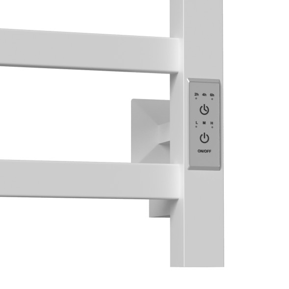 Полотенцесушитель MIXLINE TRIUMPH  80х50 (таймер, 558Вт, 6 перекладин + ПОЛКА) электрический БЕЛЫЙ - ML-556383 