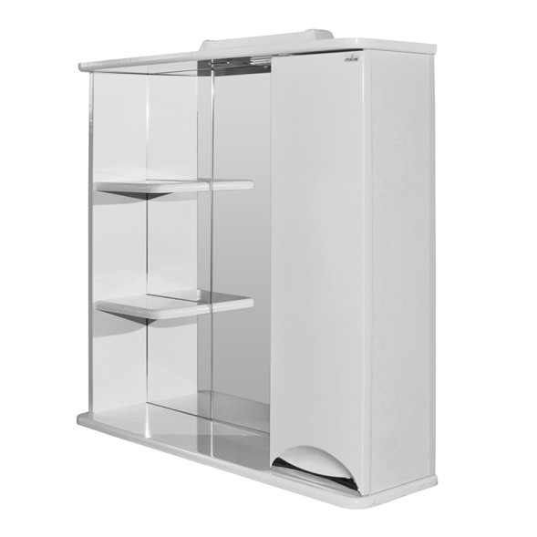 Зеркальный шкаф &amp;quot;ЭТЬЕН-75&amp;quot; правый с подсветкой  (ПВХ) - 529941 