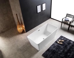 Ванна акриловая Azario LINCOLN 1690х800х580, свободностоящая, в комплекте с сифоном и металлической рамой (LIN17080)