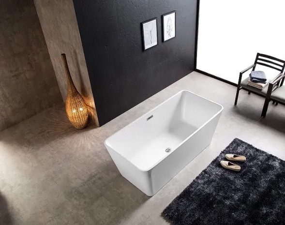 Ванна акриловая Azario LINCOLN 1690х800х580, свободностоящая, в комплекте с сифоном и металлической рамой (LIN17080)