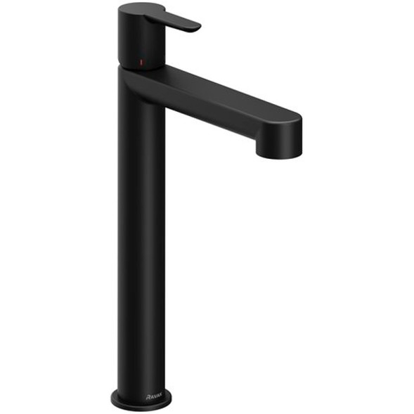 Смеситель для раковины-чаши Ravak Puri PU 015.20 высокий, керамический картридж, черный матовый (X070182)