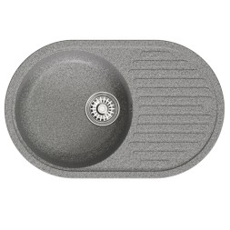 Мойка ML-GM16 КОМФОРТ овальная с крылом, темно-серая (309), 730*460*180мм - 00-00009364 