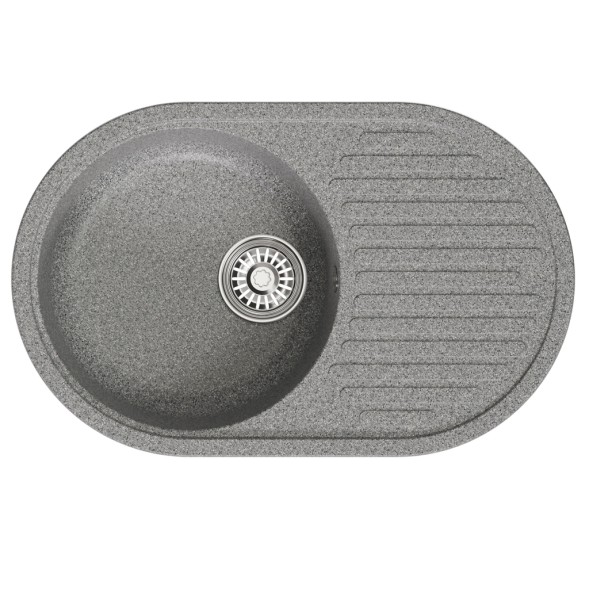 Мойка ML-GM16 КОМФОРТ овальная с крылом, темно-серая (309), 730*460*180мм - 00-00009364 
