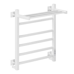 Полотенцесушитель MIXLINE FORTUNE 60х50 (таймер, 445 Вт, 5 перекладин + ПОЛКА) электрический БЕЛЫЙ - ML-556427