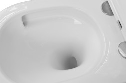 Унитаз подвесной Azario Teramo 515х355х365 безободковый, скрытое крепление, смыв "Торнадо",  в комплекте с сидением микролифт (AZ-0053-UQ3)