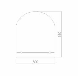Зеркало MIXLINE &amp;quot;Арка&amp;quot; 500*580 (ШВ) с полкой - 00000006 