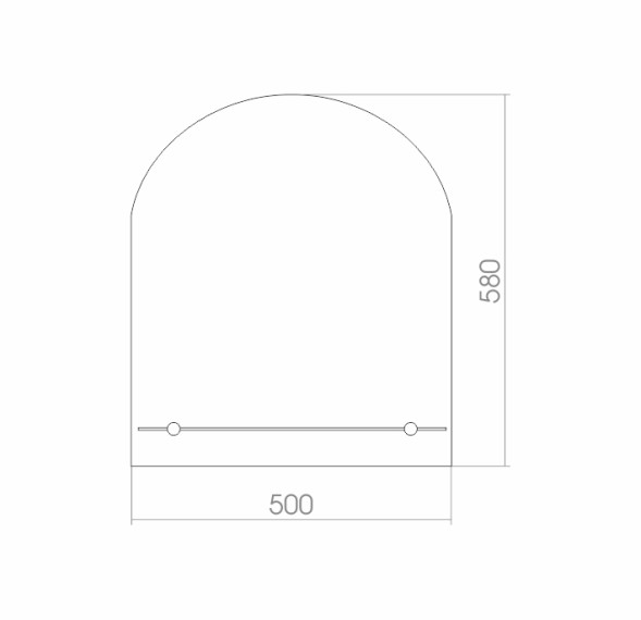 Зеркало MIXLINE &amp;quot;Арка&amp;quot; 500*580 (ШВ) с полкой - 00000006 